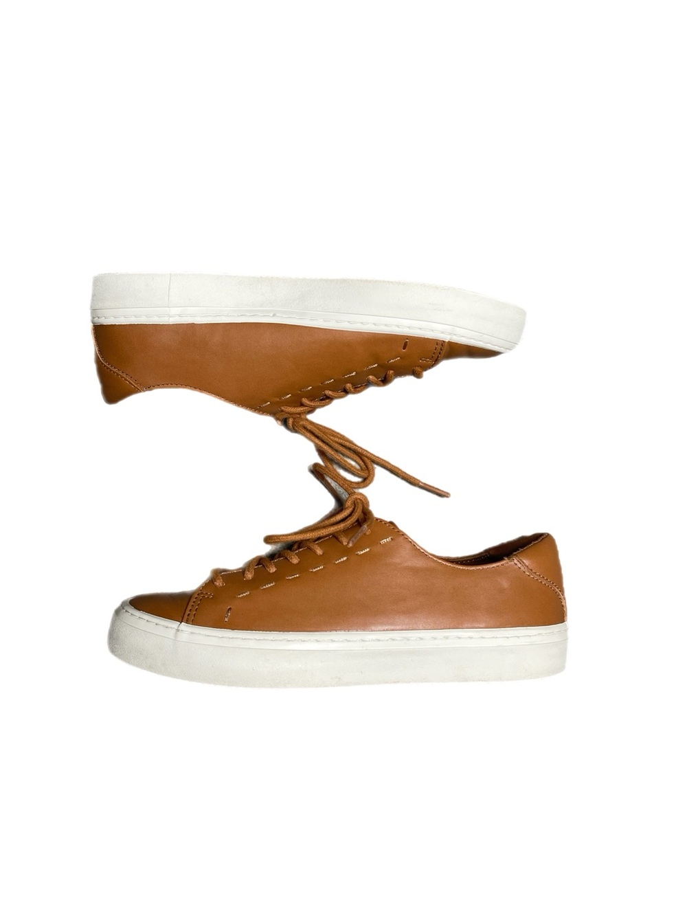 Women’s Brown Faux Leather Sneakers